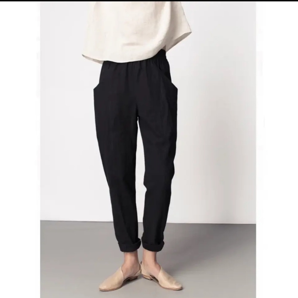 Elizabeth Suzann Clyde Pants Size 8 Tall Black Cotton